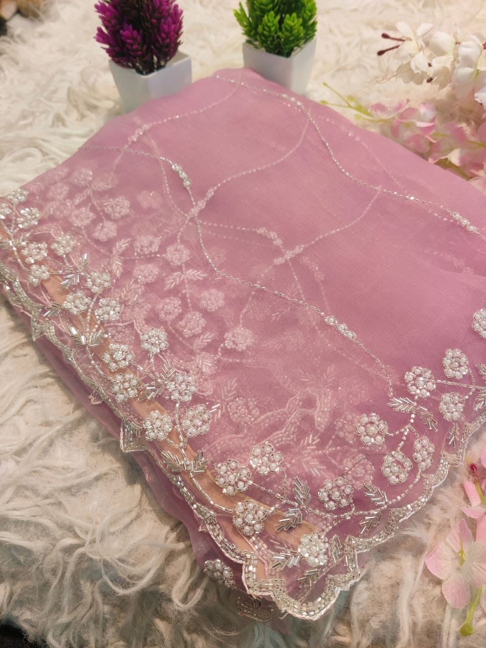 Crystal Tissue Saree