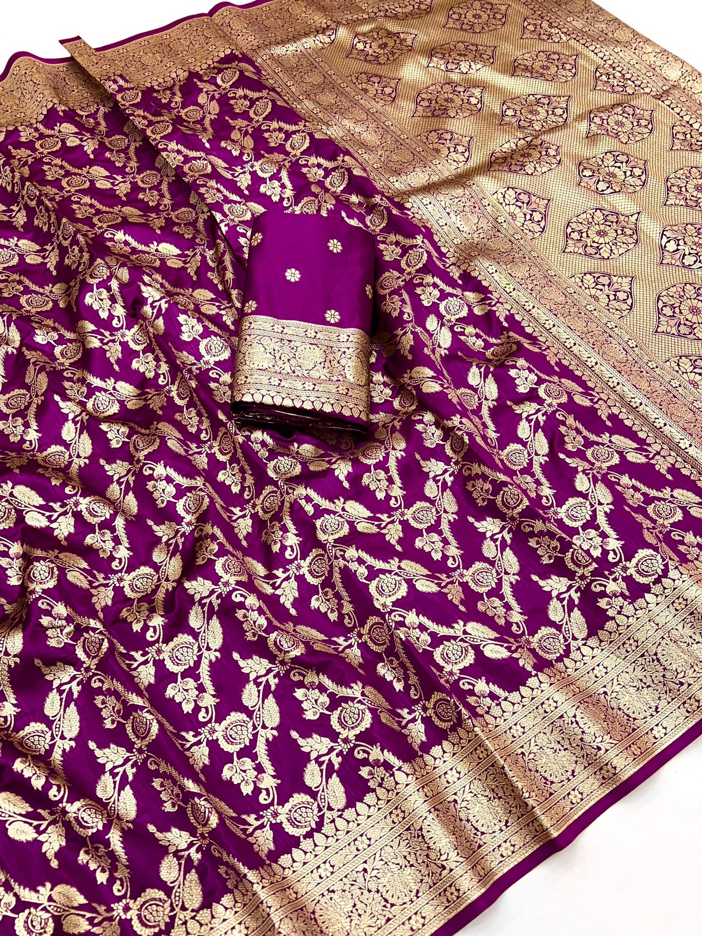 Soft banarasi silk saree