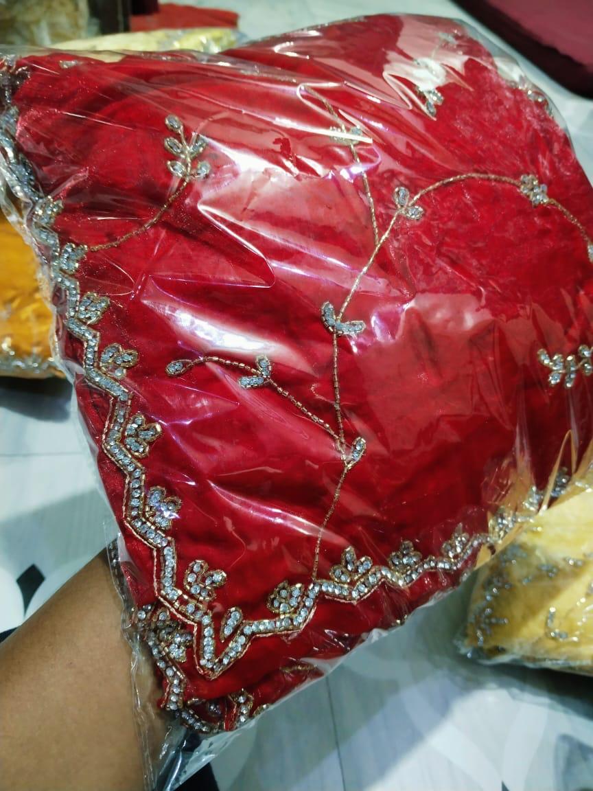 Fendy Silk designer saree with diamond stone handwork