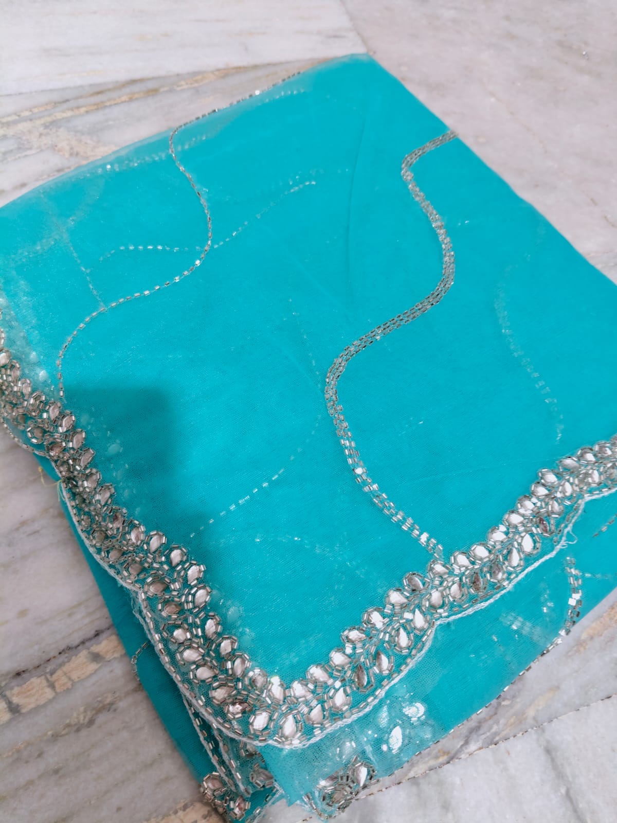 Payal design net handwork saree