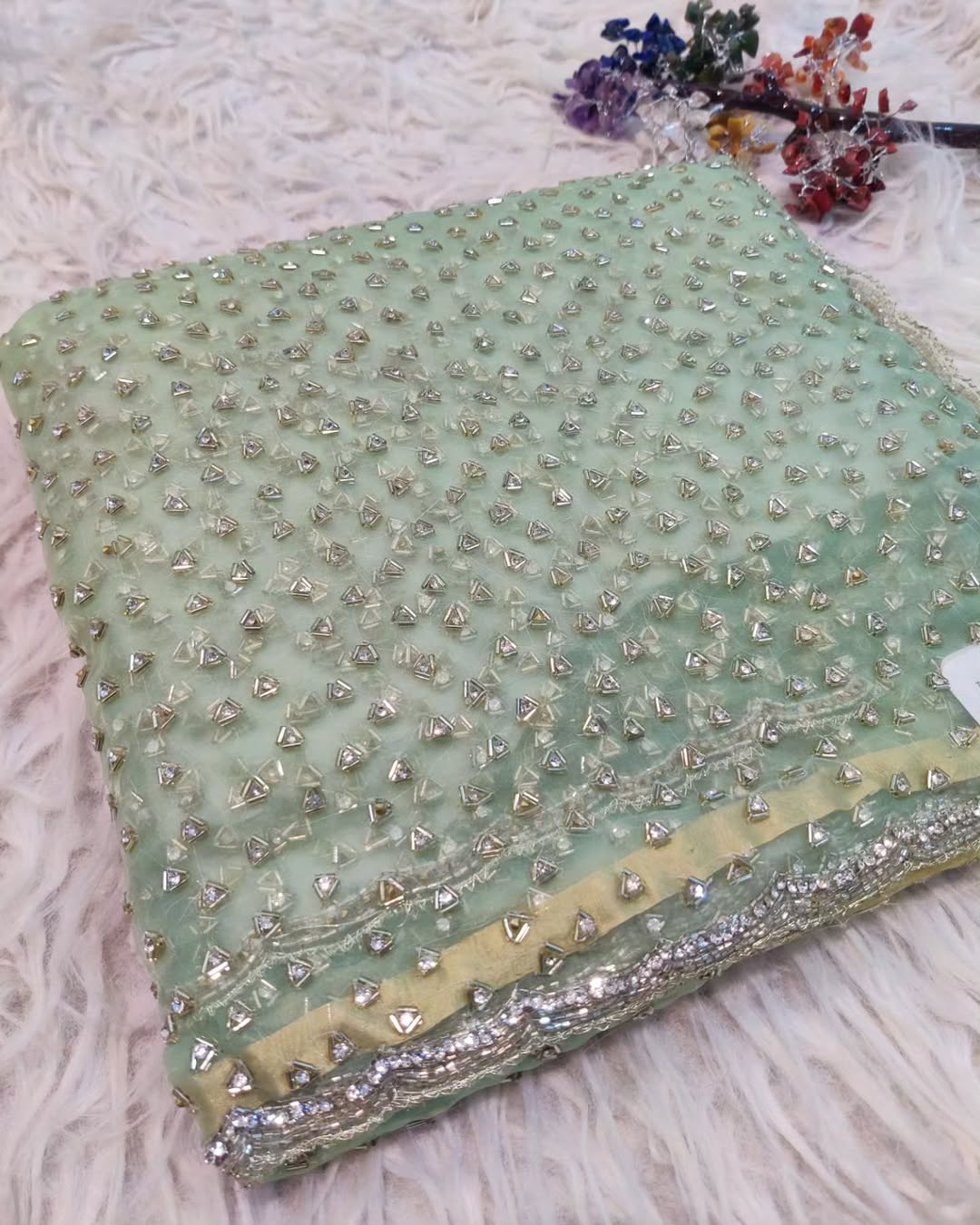 Crystal Tissues saree