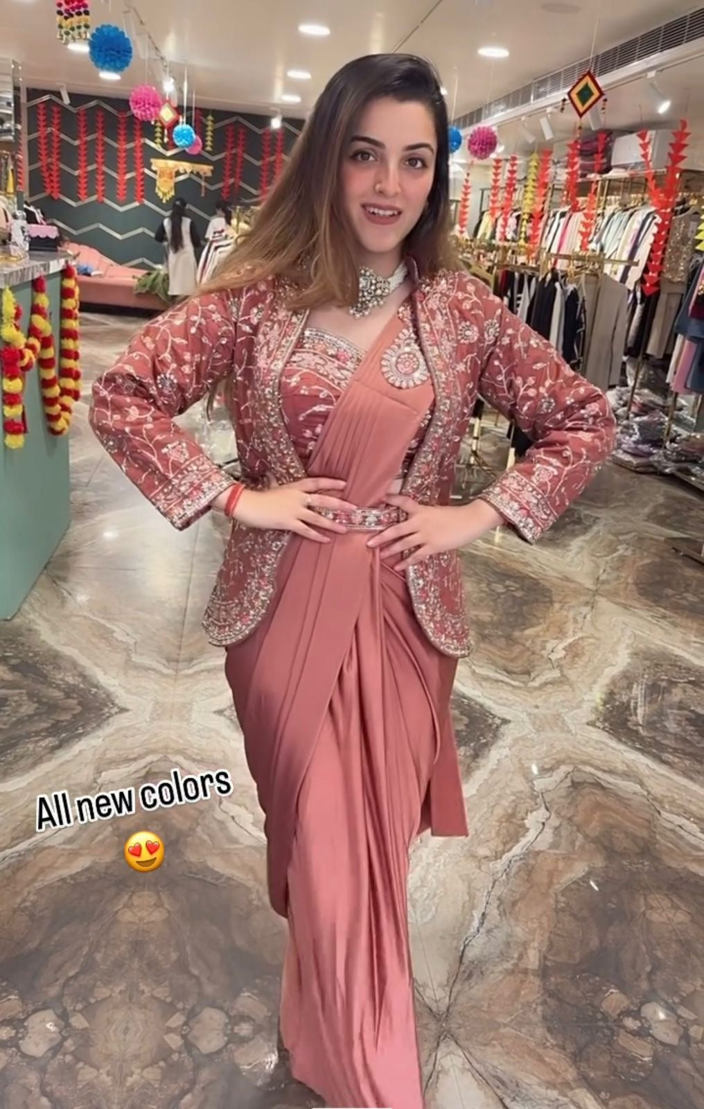 Ready To Wear Saree With Jacket