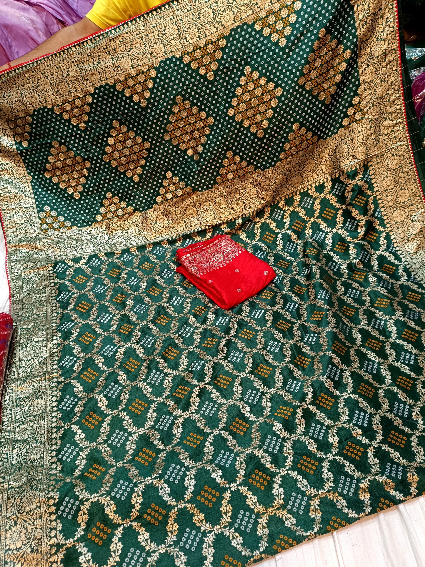 pure dola silk fabric with beautiful zari