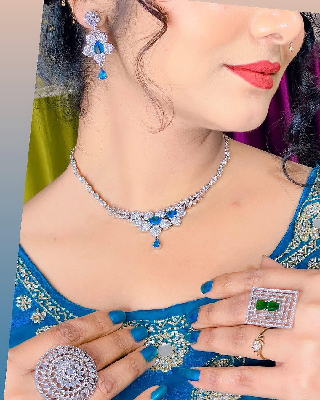 Fendy handwork chain design saree