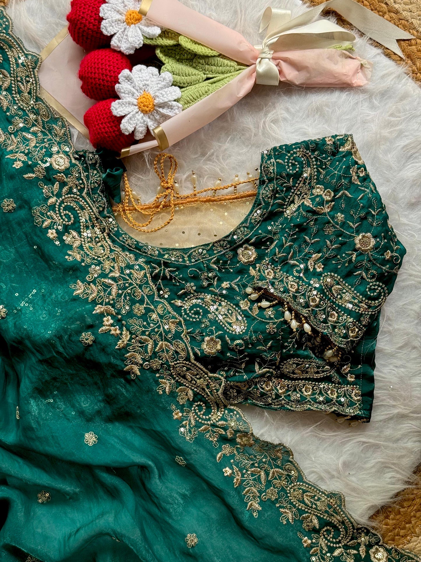 Fandy satin silk designer saree