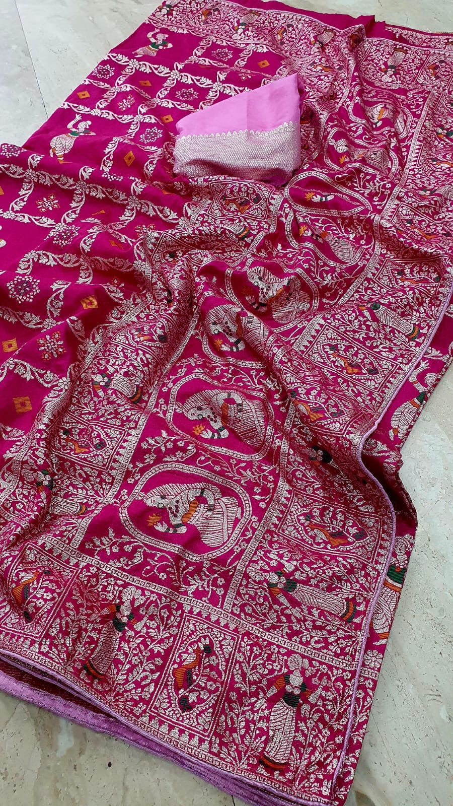 Zari Bandhej Saree
