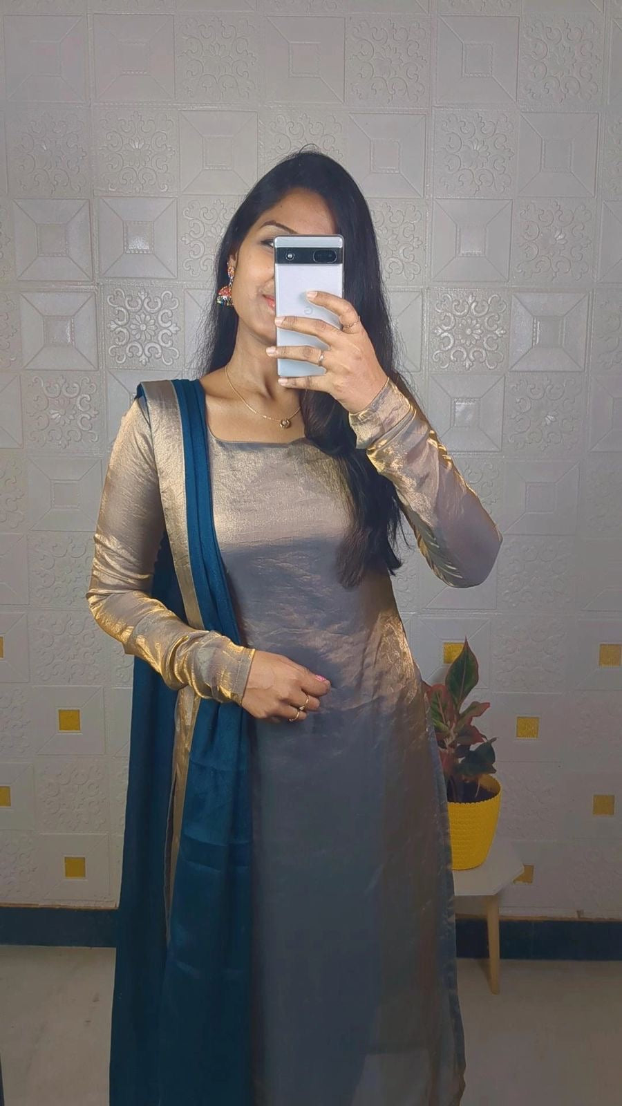 Soft space silk suit set
