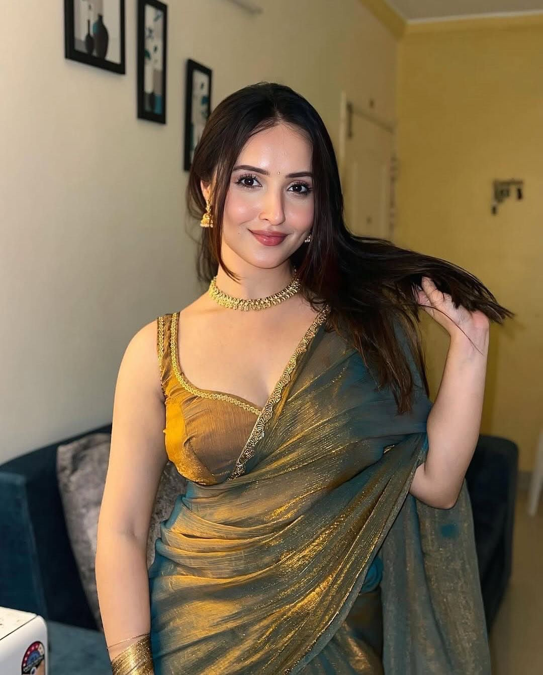 Two Tone Fendy Chiffone saree