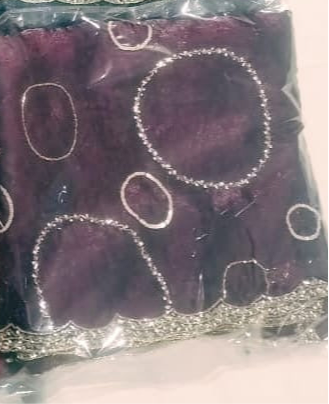 Fendi fabric with diamond stone handwork