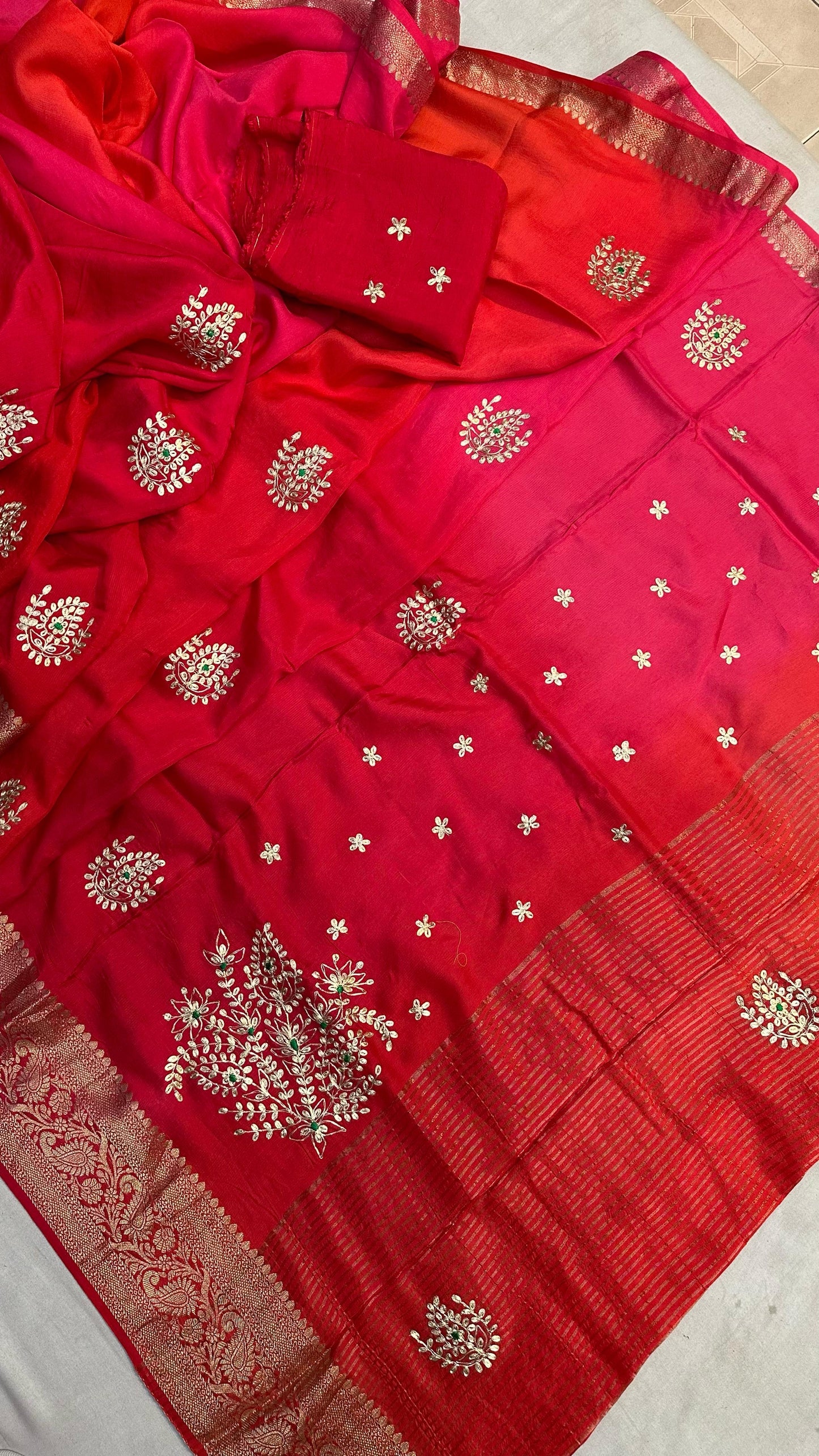 Fabric pure moonga silk jari saree