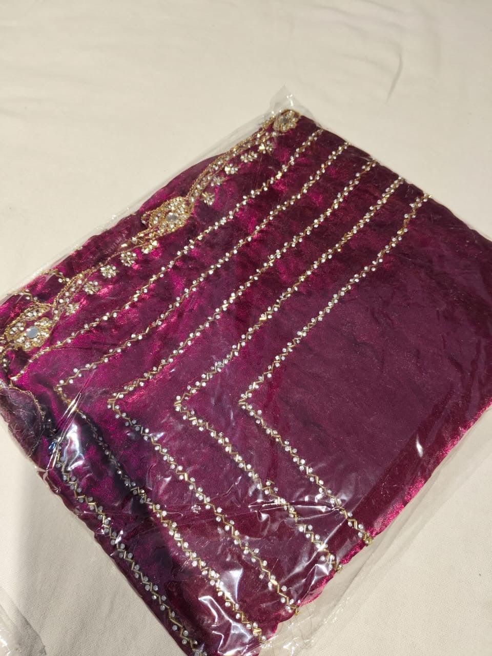 Fendy handwork chain design saree