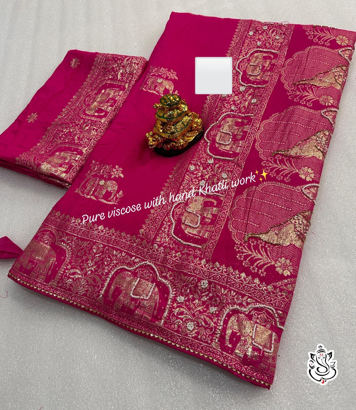 Pure Viscose Dola Fabric Saree With Beautiful Heavy Meenakari Zari Weaving