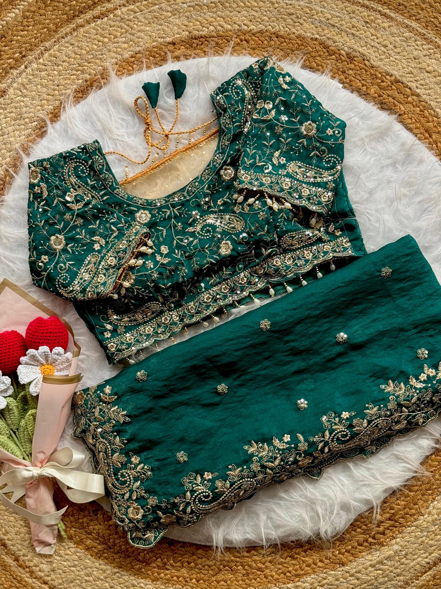 Fandy satin silk designer saree