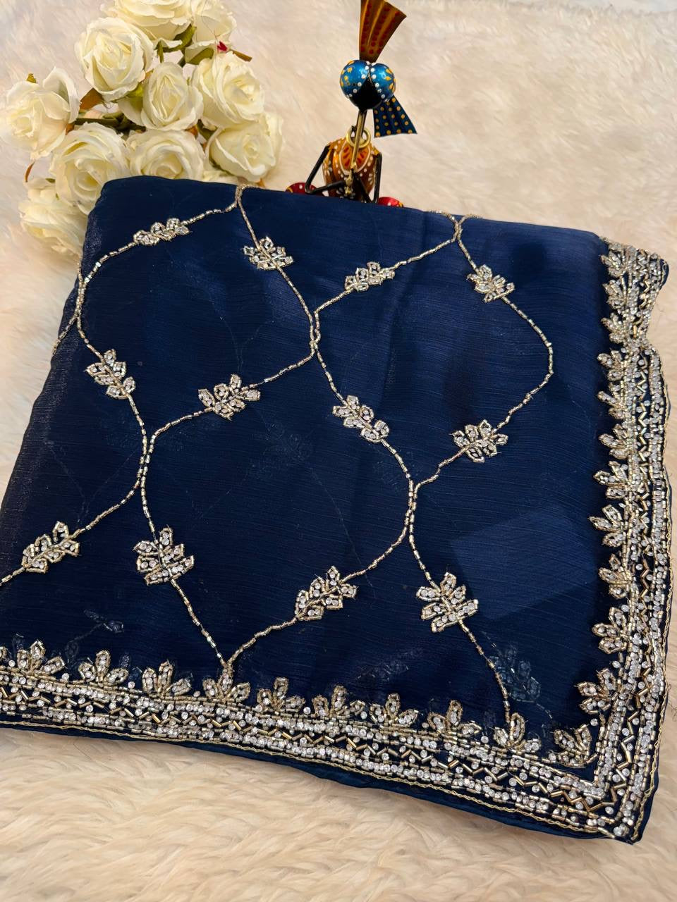Jimmy Choo jaal design with diamond stone handwork