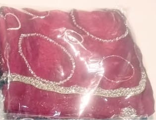 Fendi fabric with diamond stone handwork
