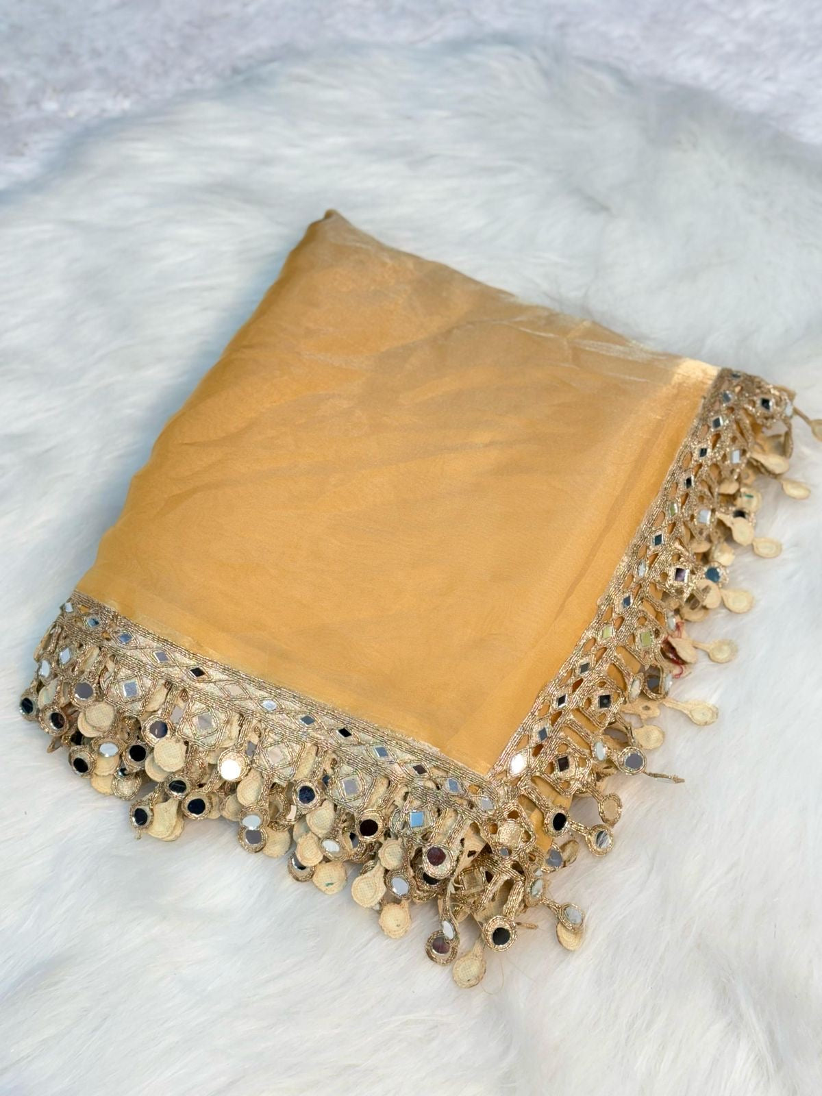 BIGGER SABYA SANCHI LACE
RICH GOLDEN BONTY TISSUE saree