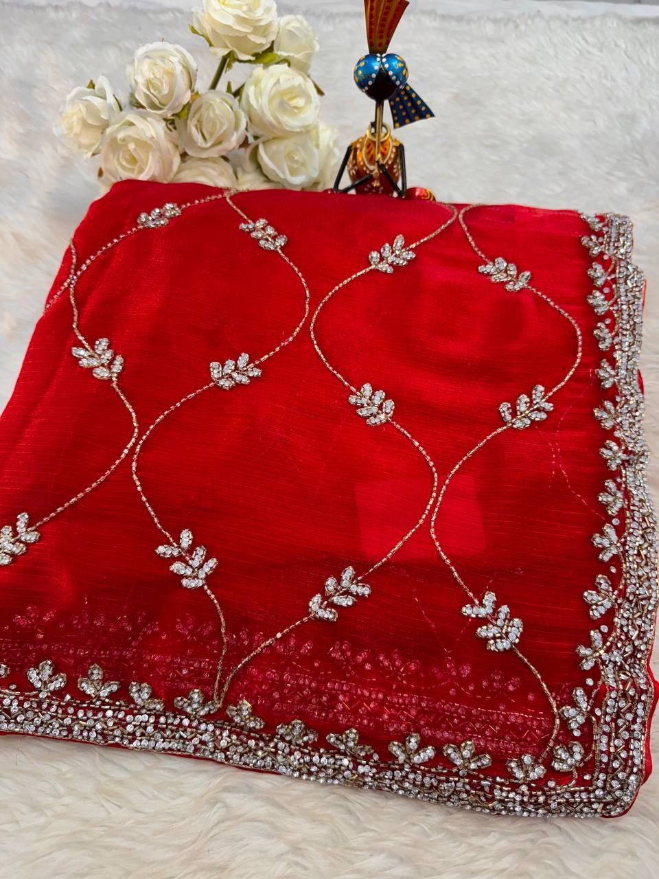 Jimmy Choo jaal design with diamond stone handwork