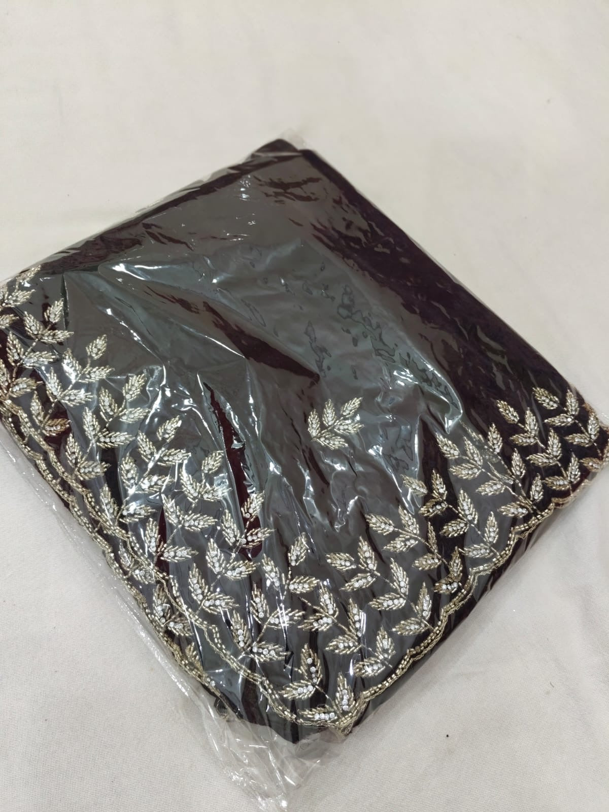 Fendi fabric with diamond stone handwork