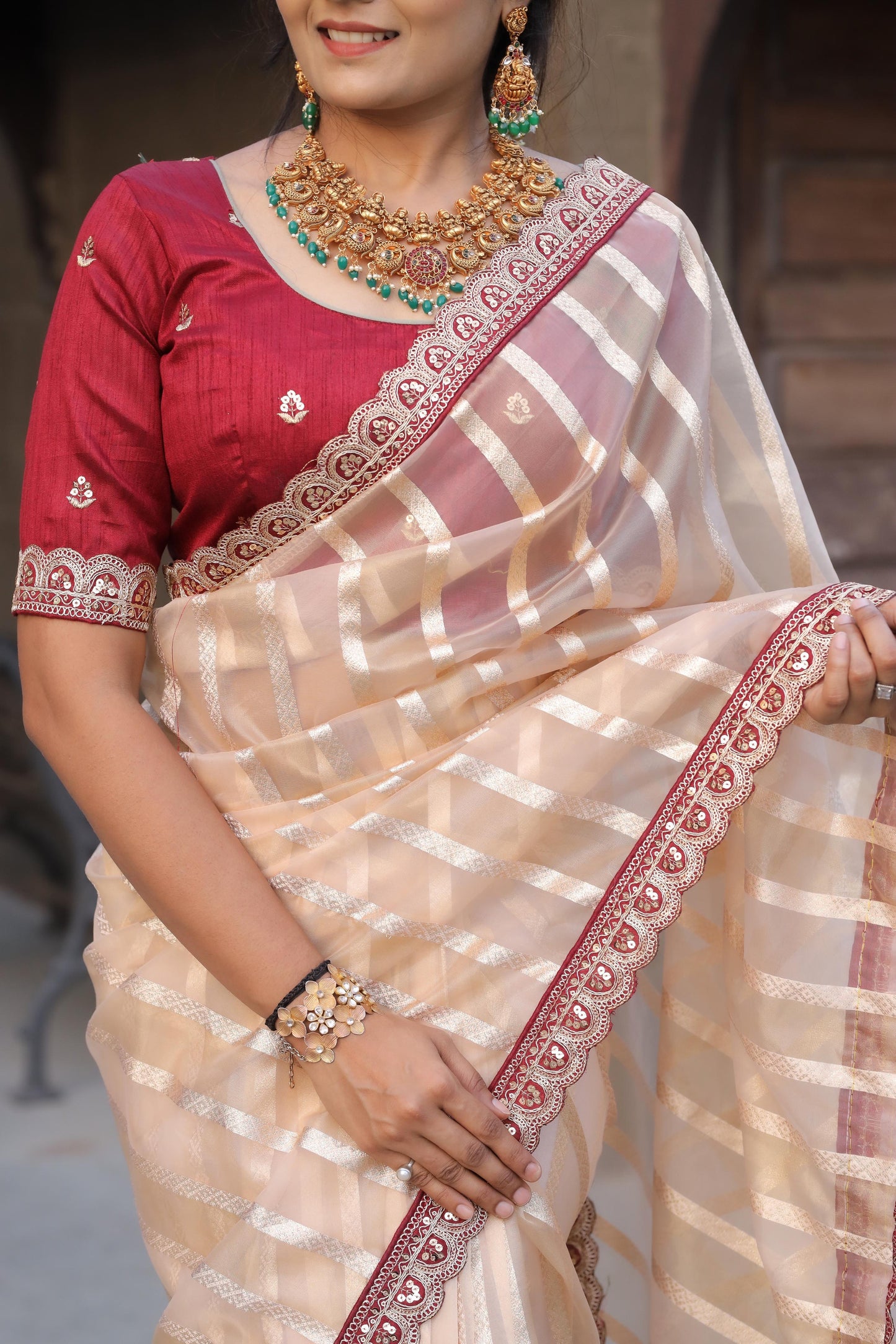Pure banarasi soft organza silk