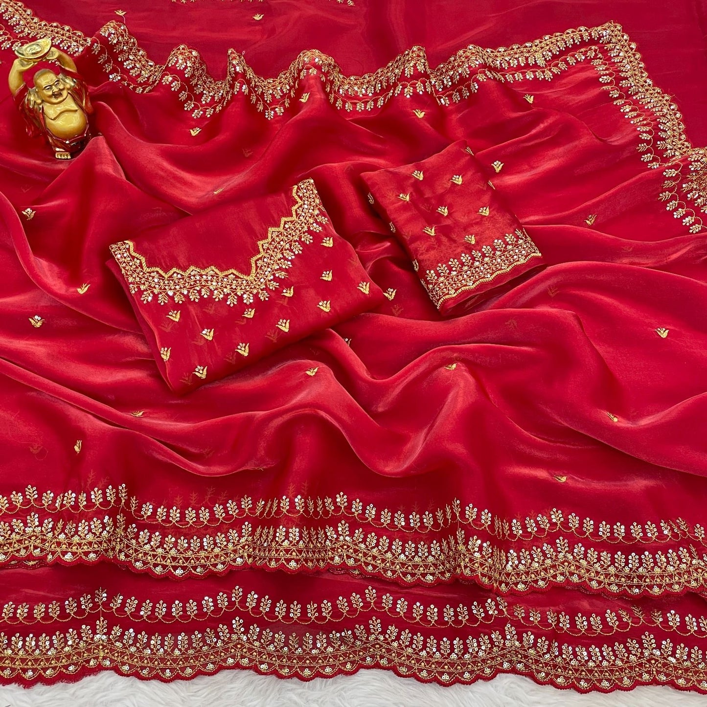 zimmy choo silk saree with sequence work