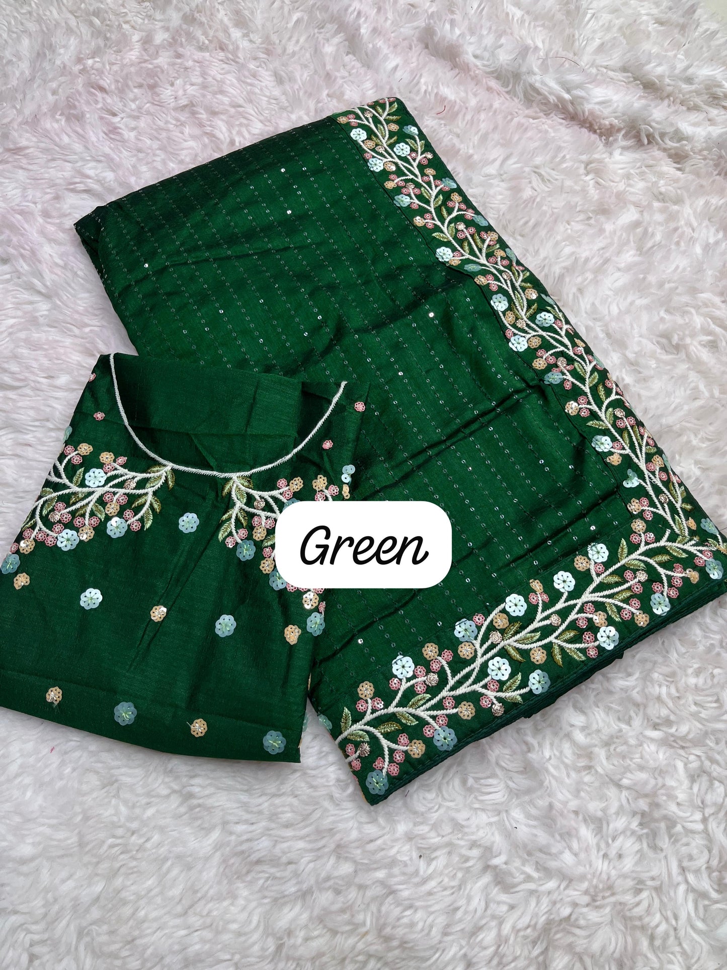 Heavy sequence lace saree