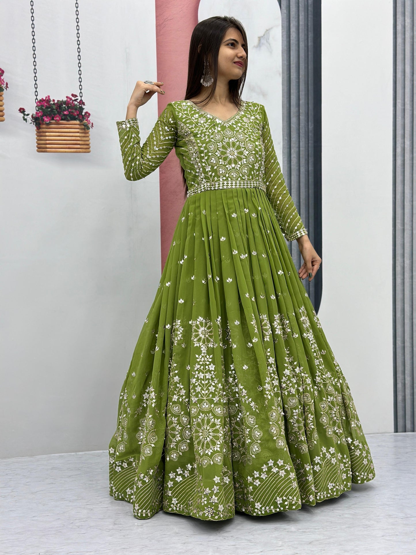 Heavy Fox Georgette gown