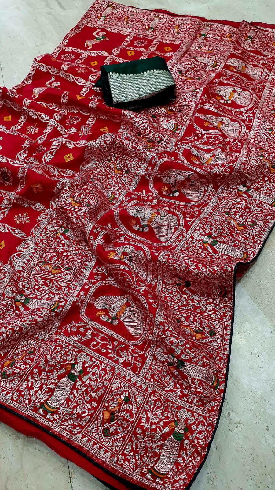 Zari Bandhej Saree
