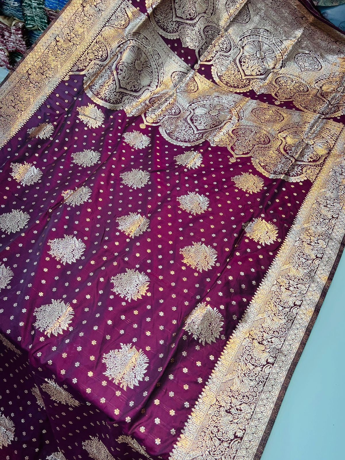 Banarasi silk saree with Pure Banarasi Jari