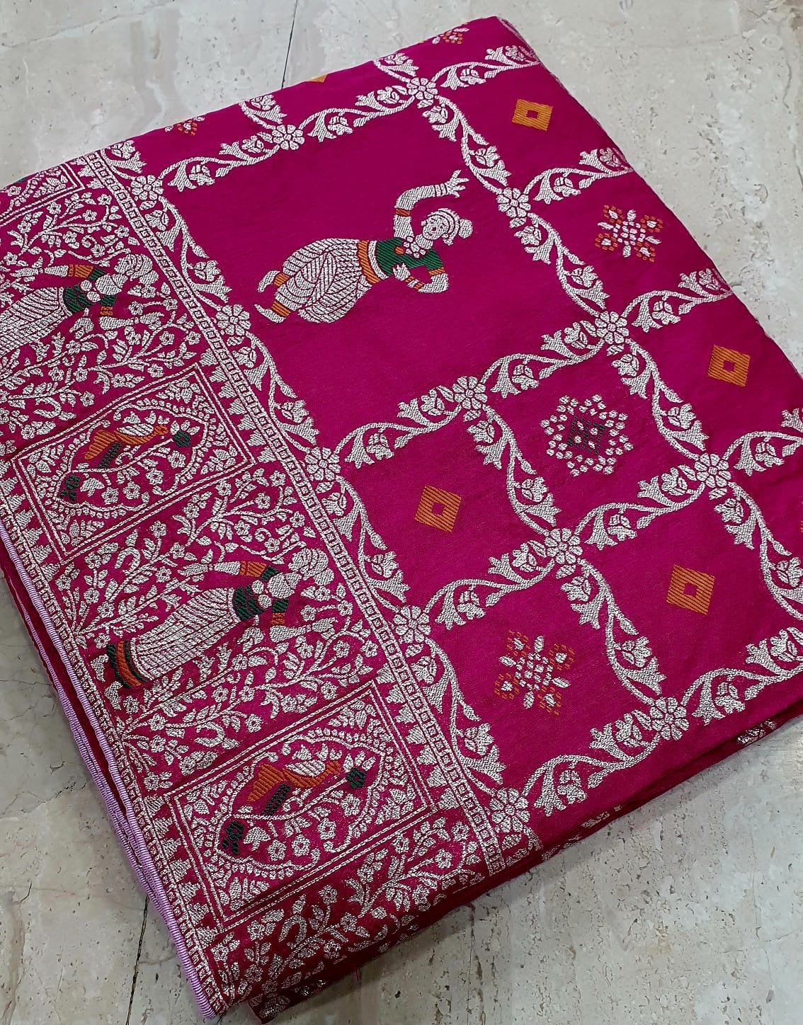 Zari Bandhej Saree