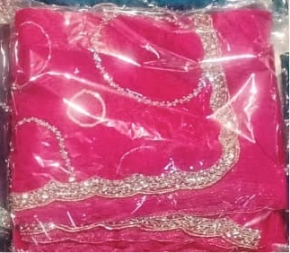 Fendi fabric with diamond stone handwork