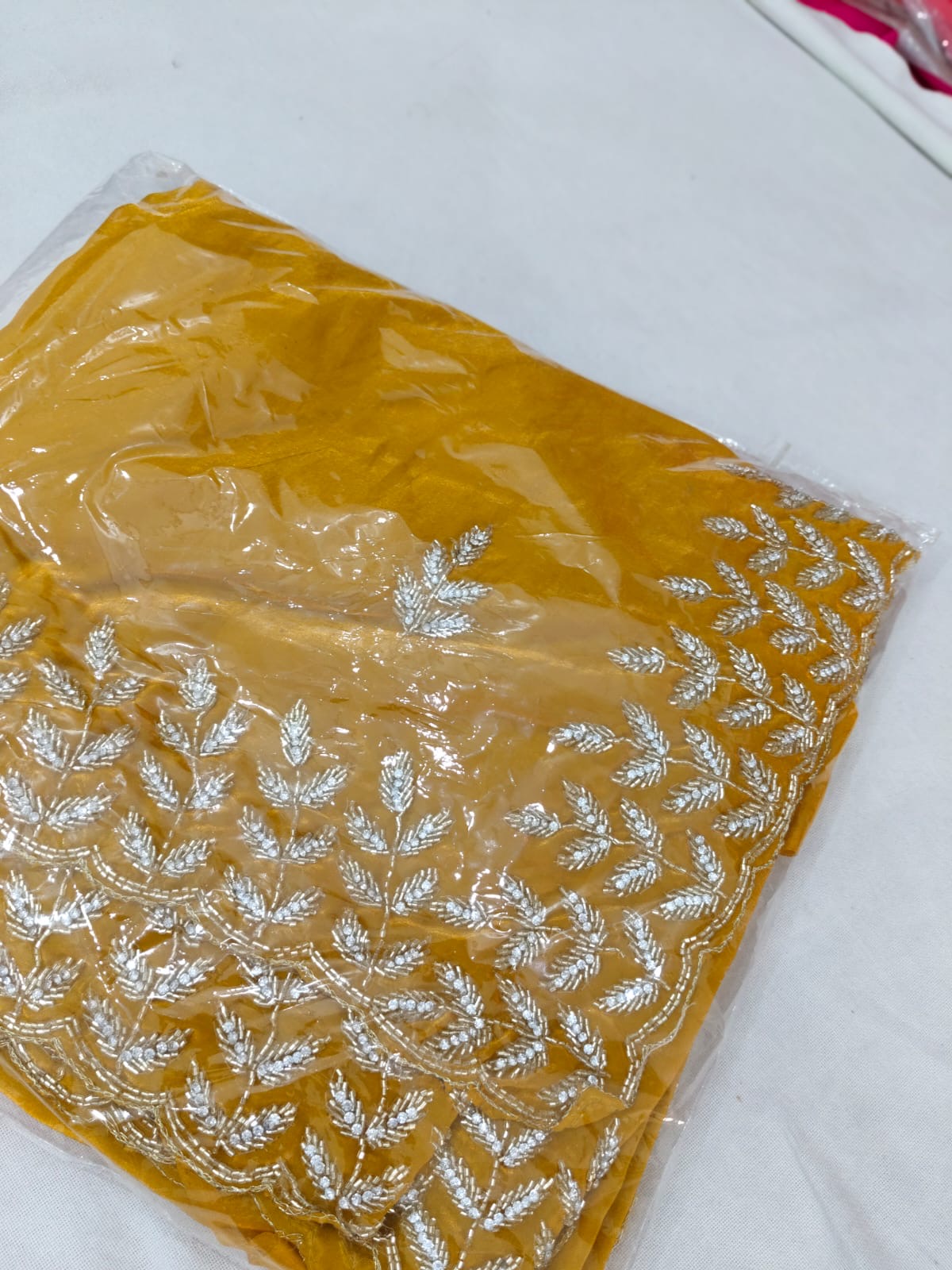 Fendi fabric with diamond stone handwork