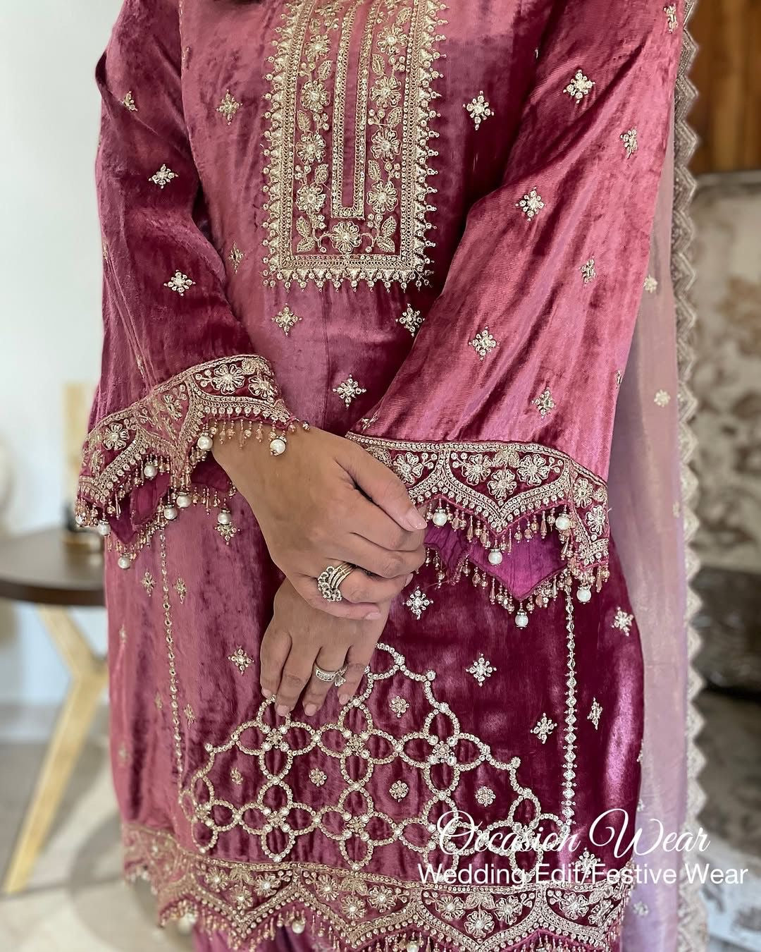 Party Wear Viscose Velvet Designer Look Top-Dupatta and Fully Stiched Bottom