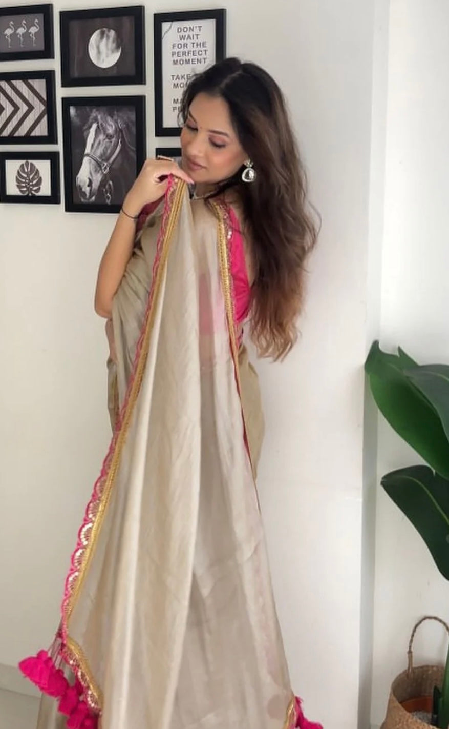 Golden Tissue Soft saree