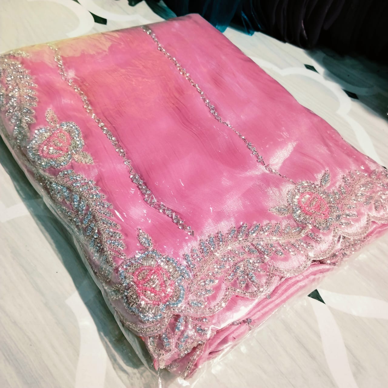 Jimmy Choo Rose design Saree