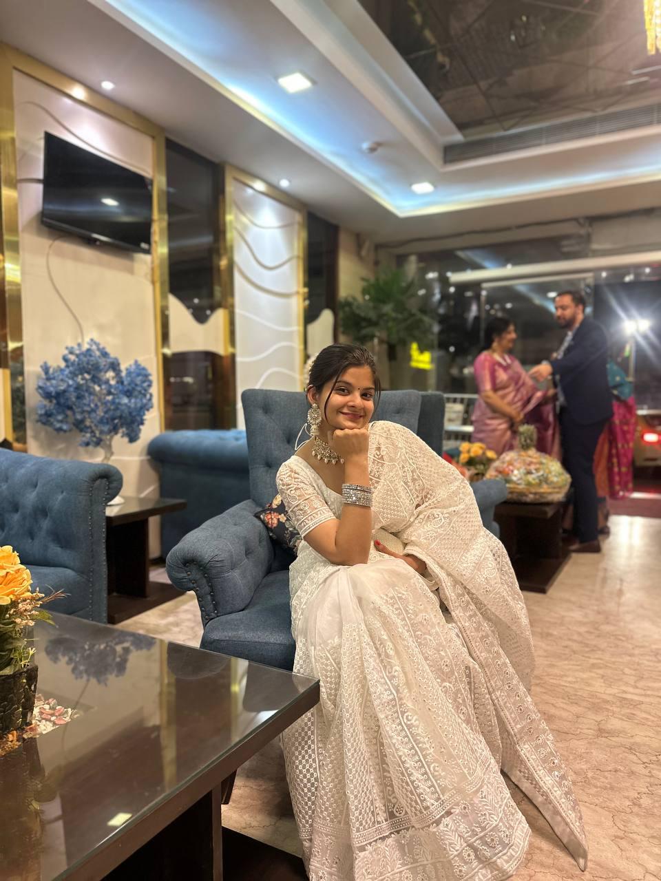 White Organza Saree