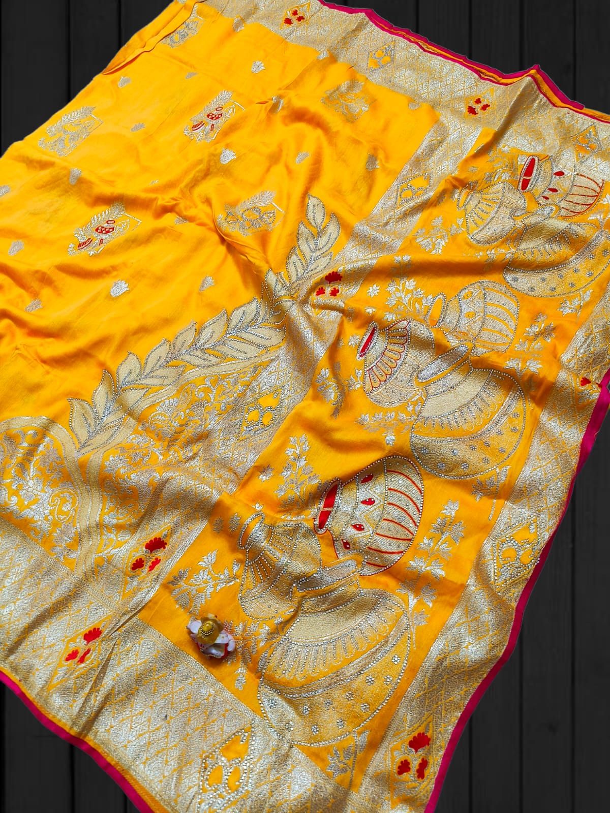 Dola Silk with sirowski work