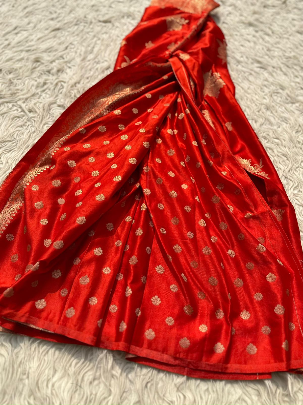 Banarsi satan crape mashru silk saree