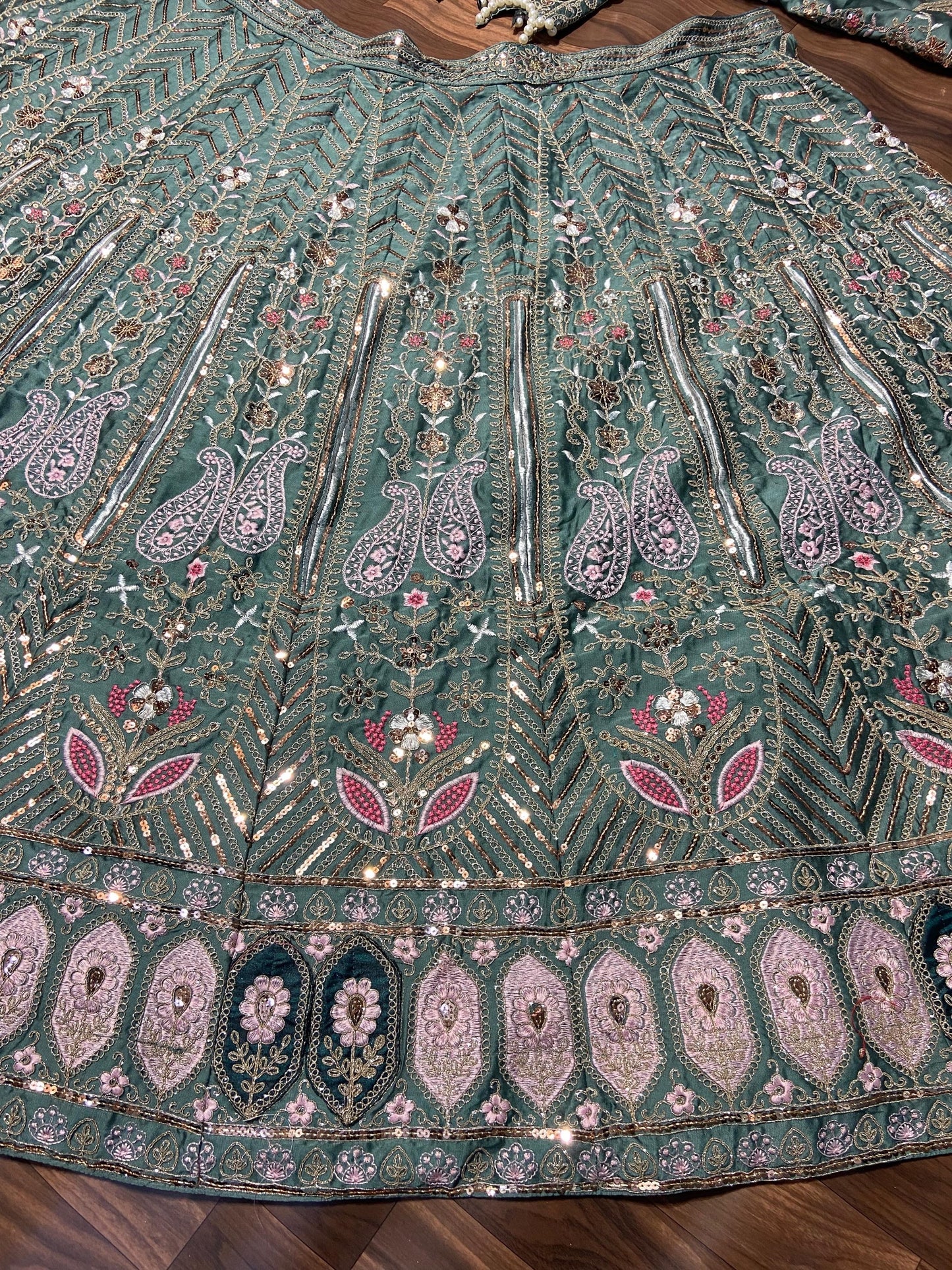 Kasturi Silk Embellished With Heavy Embroidery Lehnga chunni