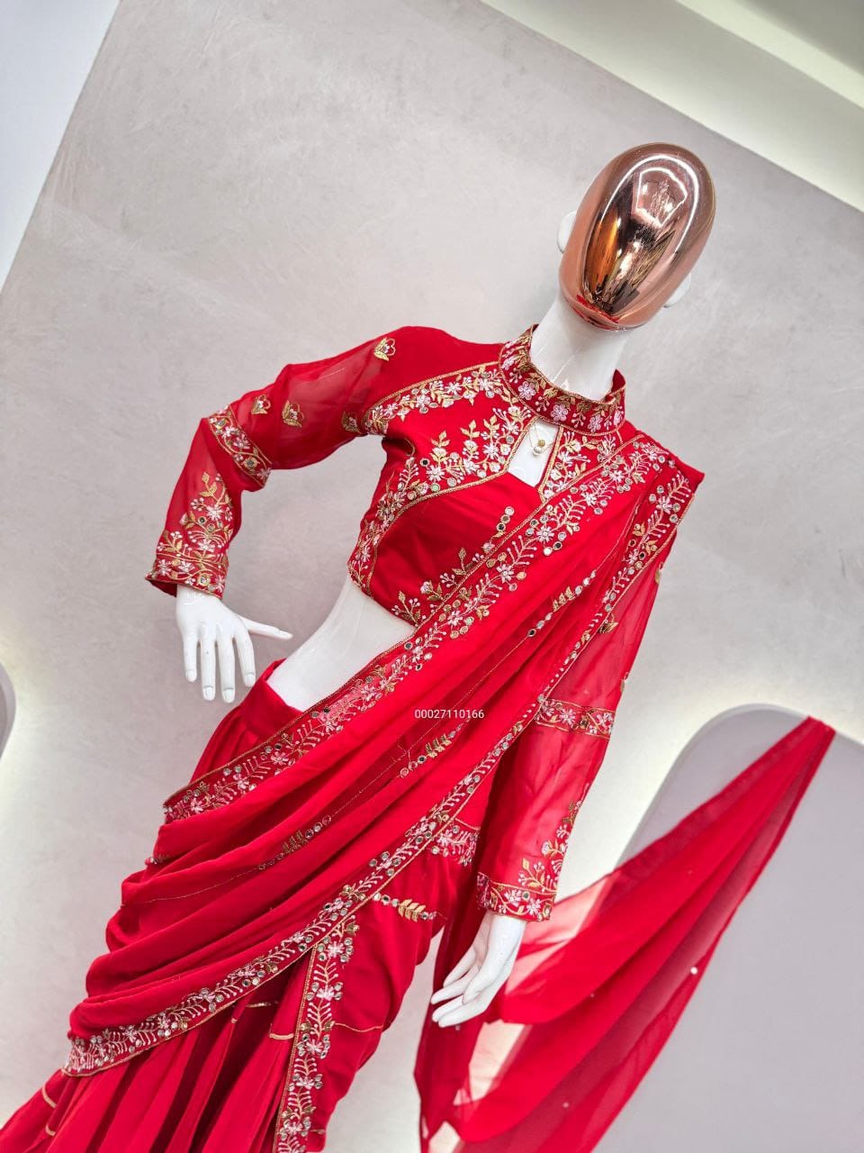 Lehnga Saree Georgette fabric
