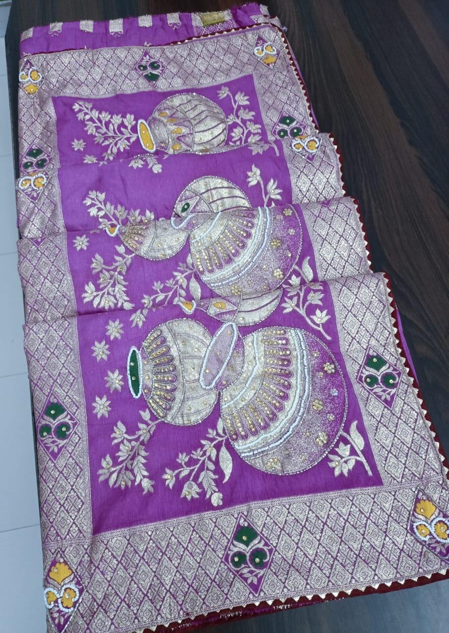 Dola Silk with sirowski work