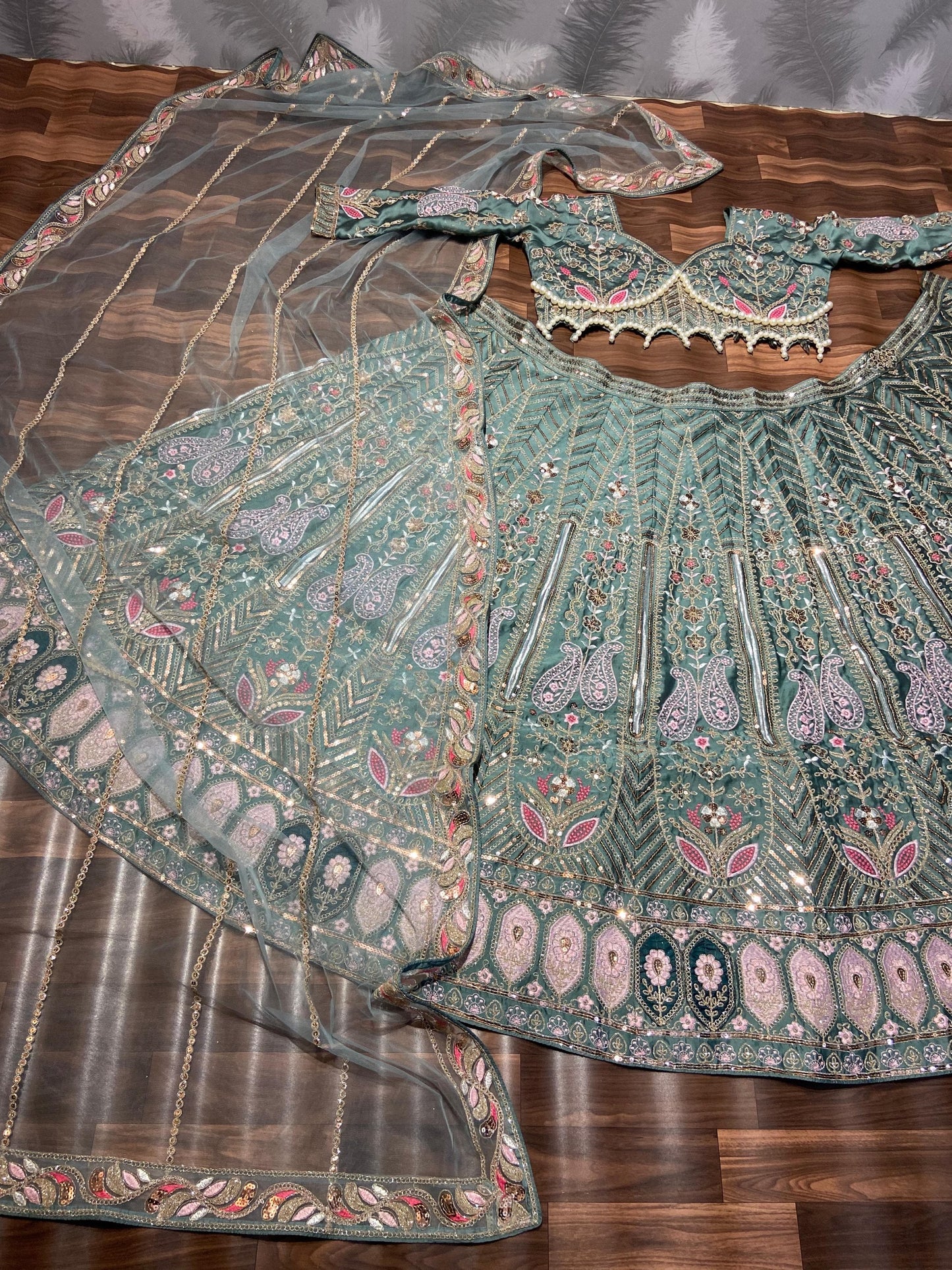 Kasturi Silk Embellished With Heavy Embroidery Lehnga chunni