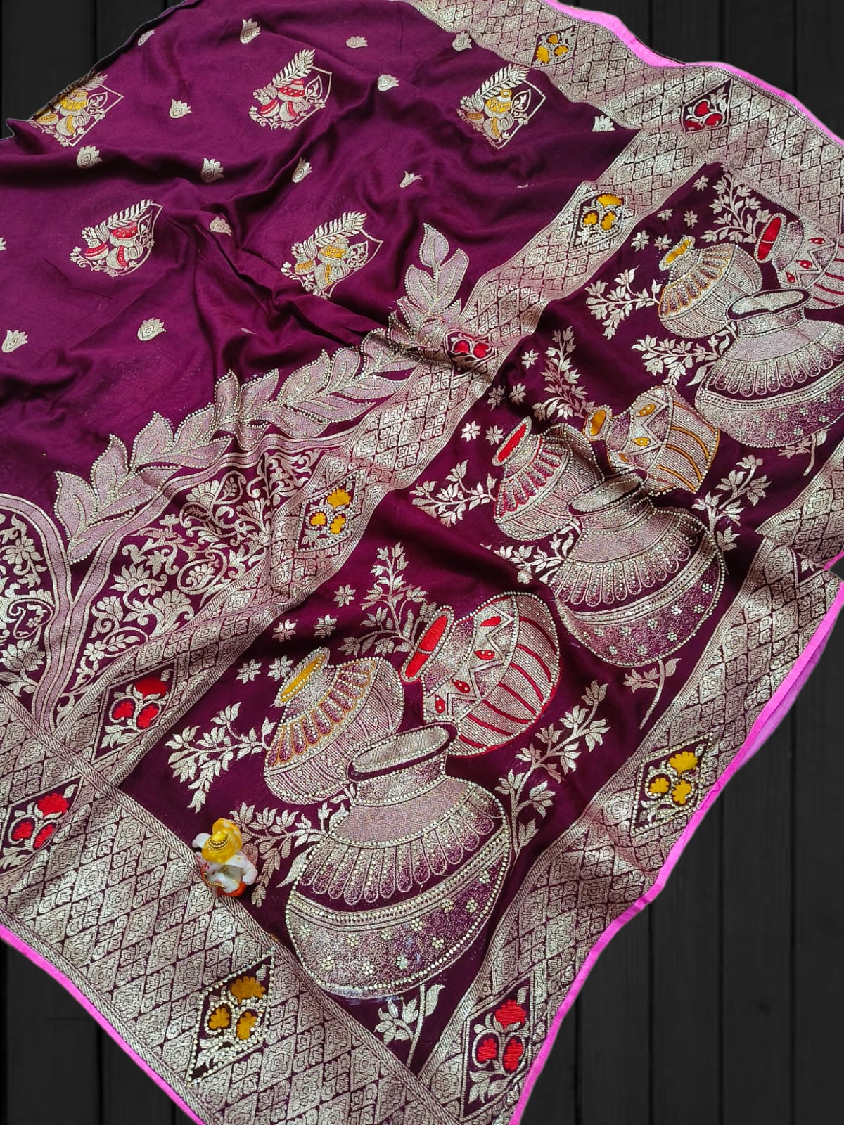 Dola Silk with sirowski work