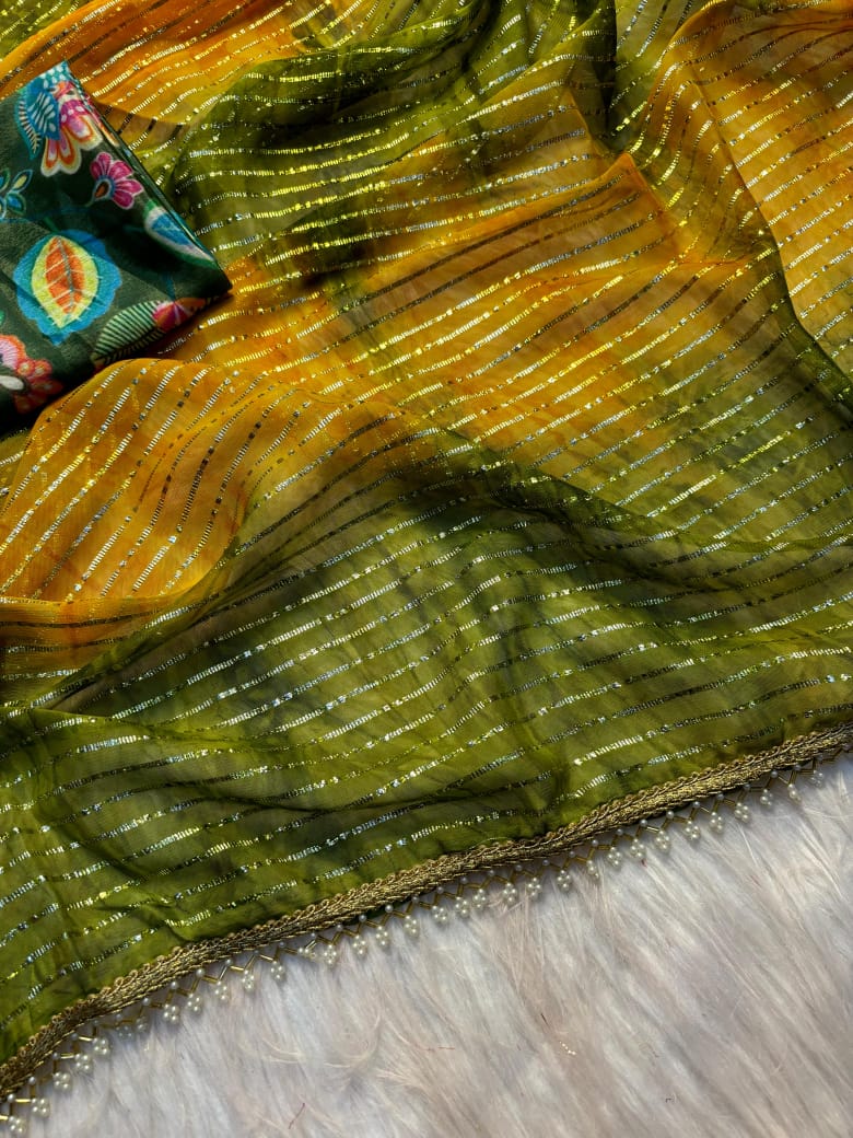 Soft Georgette Silk With All Over Silver Zari Saree