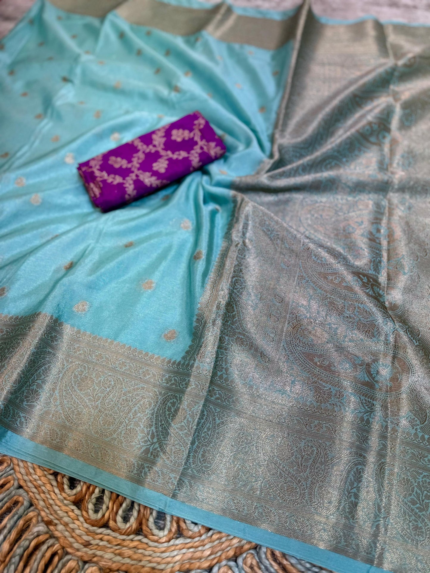 Banarasi soft warm silk fabric