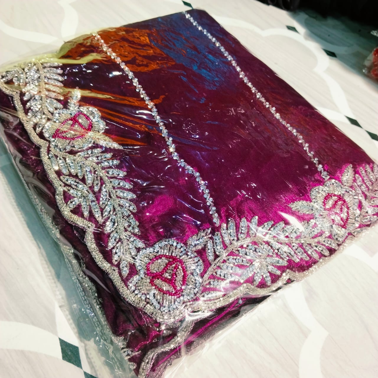 Jimmy Choo Rose design Saree