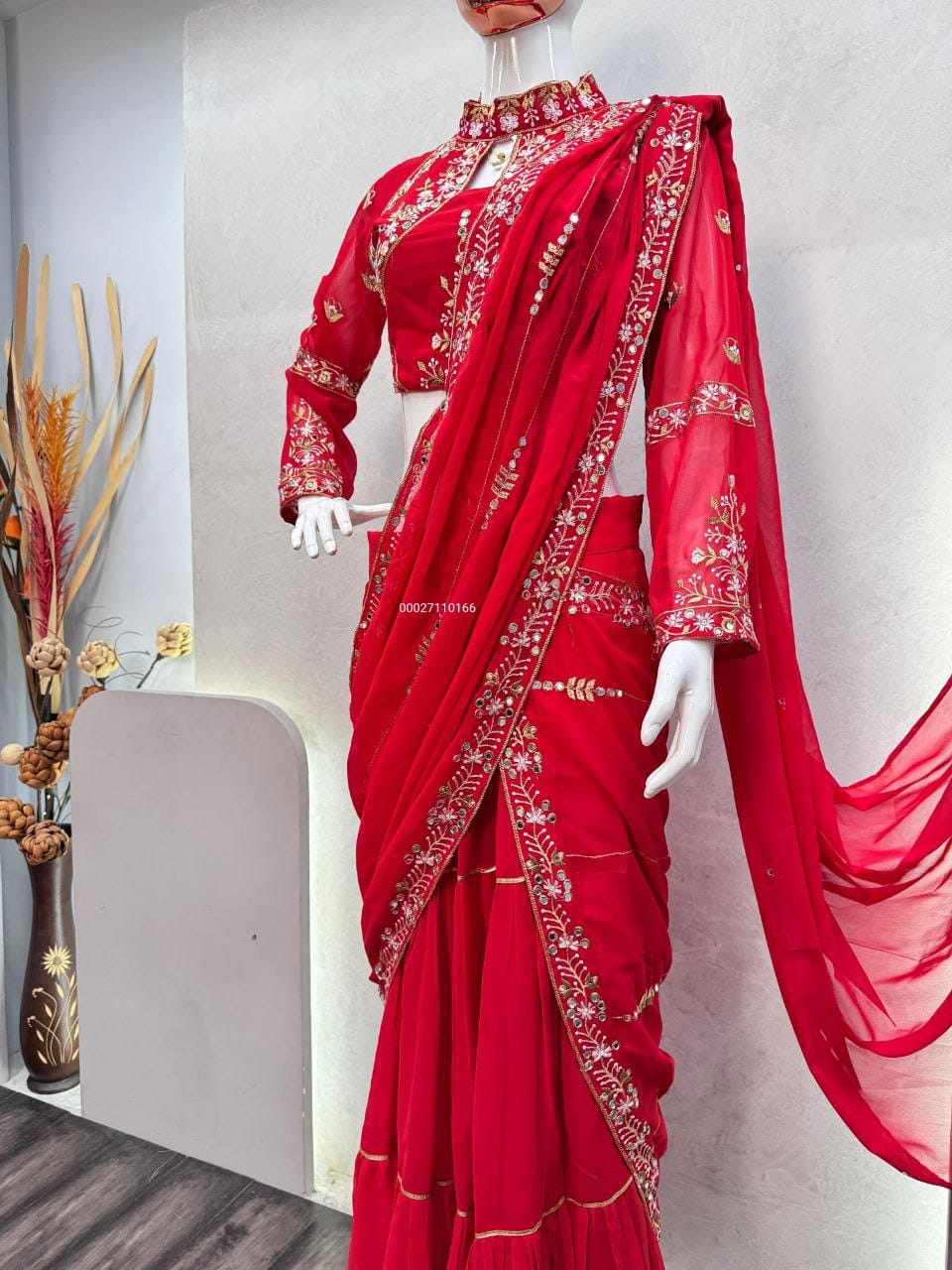 Lehnga Saree Georgette fabric