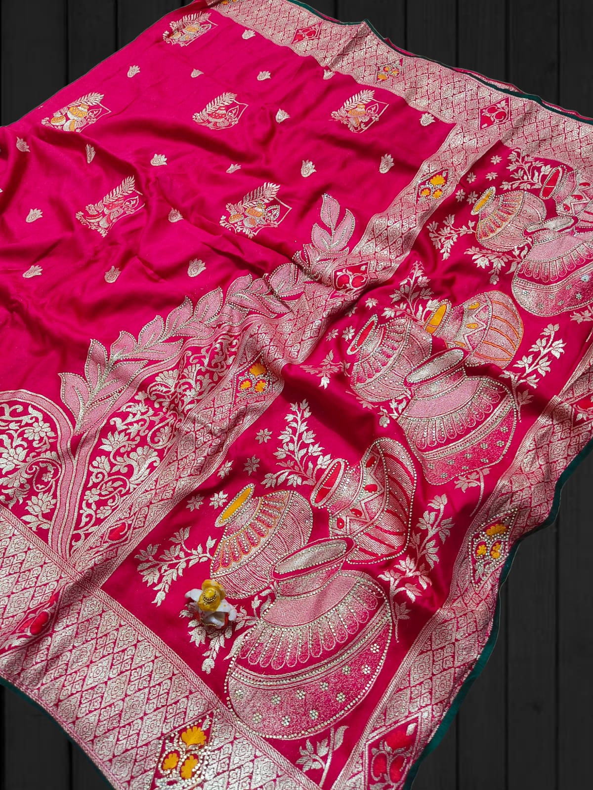 Dola Silk with sirowski work