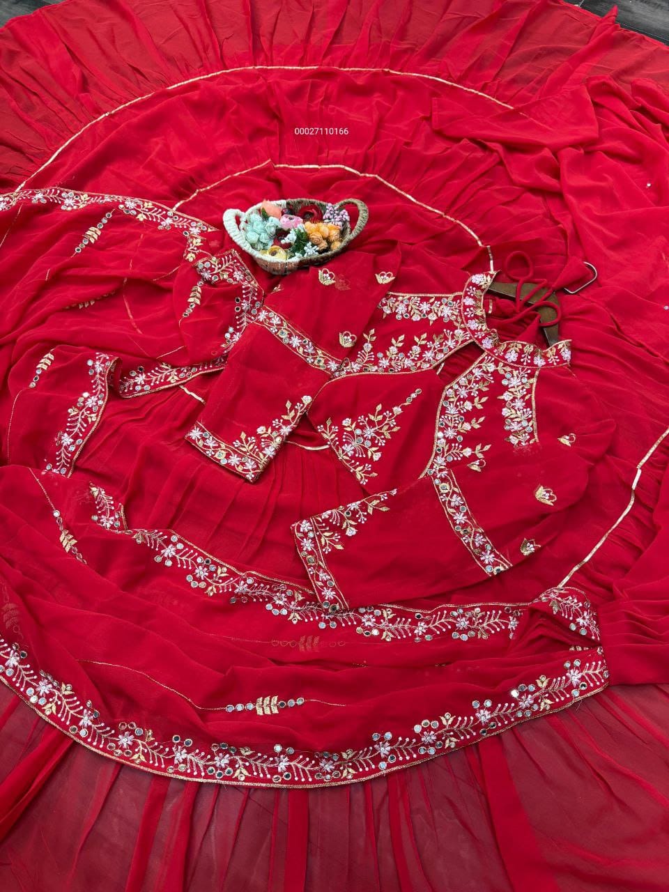 Lehnga Saree Georgette fabric