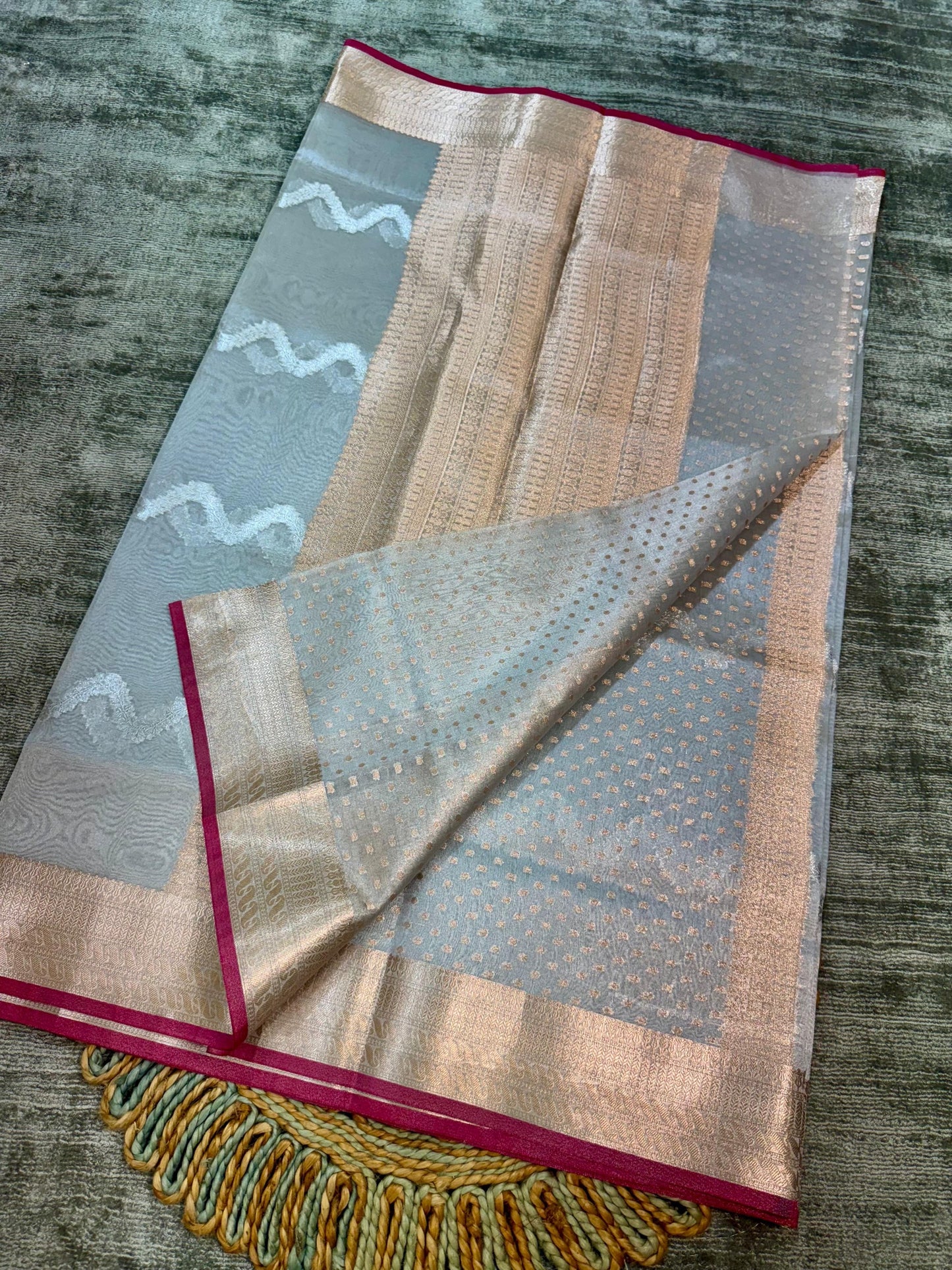Banarasi Handloom soft tissue silk fabric