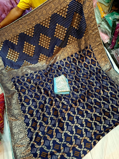 pure dola silk fabric with beautiful zari